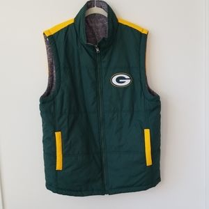 NWOT reversible Packers windproof vest